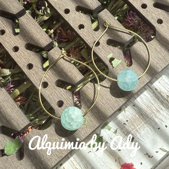 Alquimia Blue Dangle Earrings with Intricate Design - Picture 1 of 1